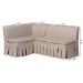 Baxton Studio Meyer 2-Piece Fabric Upholstered Dining Nook Bench Set - Corner Kitchen Banquette Seating with Skirted Base, L-Shaped Breakfast Nook for Small Spaces, Beige - BBT8116-Light Beige-6086-1-2PC SF Bench