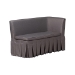 Baxton Studio Meyer 2-Piece Fabric Upholstered Dining Nook Bench Set - Corner Kitchen Banquette Seating with Skirted Base, L-Shaped Breakfast Nook for Small Spaces, Grey - BBT8116-Grey-XD45-2PC SF Bench