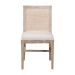 bali & pari Ashford Whitewash Rattan Dining Chair - Mahogany Wood Frame with Handwoven Wicker Backrest and Braided Rope Inserts for Coastal Dining Room - MD-39960-Ashford-White Wash-Wood-Cushion-DC