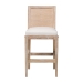 bali & pari Ashford Whitewash Rattan Counter Stool - Mahogany Wood Frame with Handwoven Wicker Backrest and Braided Rope Inserts for Coastal Kitchen - MD-39961-Ashford-White Wash-Wood-Cushion-CS