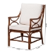 bali & pari Cleantha Marbled Tortoise Natural Rattan Armchair - Handcrafted Wicker Accent Chair with Curved Armrests and Cushioned Seat for Coastal Living Room or Sun Room - WS241-Tortoise-Rattan-Cushion-AC