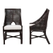 bali & pari Acton Natural Rattan 2-Piece Dining Chair Set - Handwoven Wicker Accent Chair with Tall Back and Sloped Arms, Boho Coastal Seating - Acton-Coffee Bean Rattan-Cushion-DC