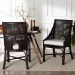 bali & pari Acton Natural Rattan 2-Piece Dining Chair Set - Handwoven Wicker Accent Chair with Tall Back and Sloped Arms, Boho Coastal Seating - Acton-Coffee Bean Rattan-Cushion-DC