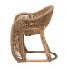 bali & pari Isra Natural Rattan Accent Chair with Handwoven Synthetic Wicker - Curved Barrel Back Lounge Chair for Coastal Living Spaces - Isra-Natural-Rattan/Banana Fiber-AC
