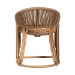 bali & pari Isra Natural Rattan Accent Chair with Handwoven Synthetic Wicker - Curved Barrel Back Lounge Chair for Coastal Living Spaces - Isra-Natural-Rattan/Banana Fiber-AC
