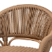 bali & pari Isra Natural Rattan Accent Chair with Handwoven Synthetic Wicker - Curved Barrel Back Lounge Chair for Coastal Living Spaces - Isra-Natural-Rattan/Banana Fiber-AC