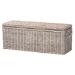 bali & pari Clarette Whitewashed Rattan Storage Bench - Handwoven Wicker Storage Trunk with Lift-Top Lid, Boho Coastal Seating for Living Room, Bedroom, or Entryway