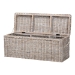 bali & pari Clarette Whitewashed Rattan Storage Bench - Handwoven Wicker Storage Trunk with Lift-Top Lid, Boho Coastal Seating for Living Room, Bedroom, or Entryway - Cloudhaven-LG-White Wash Rattan-Bench