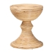 bali & pari Brookwood Natural Rattan End Table : Handcrafted Wicker Sculptural Accent Table with Pedestal Base for Living Room or Sun Room
