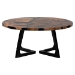 bali & pari Agata Wood and Epoxy Resin Coffee Table - Handcrafted Live Edge Teak Accent Table with Sculptural Base - Agata-Patterned Resin-CT-Boxed