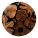 bali & pari Agata Wood and Epoxy Resin Coffee Table - Handcrafted Live Edge Teak Accent Table with Sculptural Base - Agata-Patterned Resin-CT-Boxed