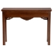 bali & pari Alannis Mahogany Wood Console Table - Accent Table with Carved Floral Apron for Entryway, Living Room, or Hallway - Alannis-Light Brown Wooden-Console Table-Boxed