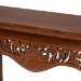 bali & pari Alannis Mahogany Wood Console Table - Accent Table with Carved Floral Apron for Entryway, Living Room, or Hallway - Alannis-Light Brown Wooden-Console Table-Boxed