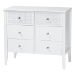Baxton Studio Lara Twin 4-Piece Bedroom Set - Modern Wood Bed Frame with Matching Nightstands and Dresser, Decorative Laser-Cut Overlay, White - Lara-White Solid-4PC Twin Bedroom Set