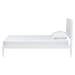 Baxton Studio Lara Twin Platform Bed - Modern Wood Bed Frame with Laser-Cut Decorative Headboard Overlay, White - Lara-White Solid-Twin Bed
