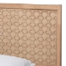 Baxton Studio Lara Twin 3-Piece Bedroom Set - Modern Wood Bed Frame with Matching Nightstands, Decorative Laser-Cut Headboard Overlay, Oak Brown - Lara-Natural Wood-3PC Twin Bedroom Set