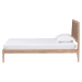 Baxton Studio Lara Twin Platform Bed - Modern Wood Bed Frame with Laser-Cut Decorative Headboard Overlay, Oak Brown - Lara-Natural Wood-Twin Bed