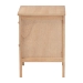 Baxton Studio Lara Nightstand - 2-Drawer Bedside Table with Laser-Cut Geometric Overlay for Bedroom or Guest Room, Oak Brown - Lara-Natural Wood-Nightstand