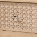 Baxton Studio Lara Nightstand - 2-Drawer Bedside Table with Laser-Cut Geometric Overlay for Bedroom or Guest Room, Oak Brown - Lara-Natural Wood-Nightstand