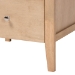 Baxton Studio Lara Nightstand - 2-Drawer Bedside Table with Laser-Cut Geometric Overlay for Bedroom or Guest Room, Oak Brown - Lara-Natural Wood-Nightstand