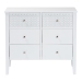 Baxton Studio Lara Dresser - 6-Drawer Bedroom Storage Chest with Laser-Cut Geometric Overlay for Clothing and Organization, White - Lara-White Solid-Dresser
