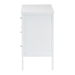 Baxton Studio Lara Dresser - 6-Drawer Bedroom Storage Chest with Laser-Cut Geometric Overlay for Clothing and Organization, White - Lara-White Solid-Dresser