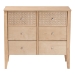 Baxton Studio Lara Dresser - 6-Drawer Bedroom Storage Chest with Laser-Cut Geometric Overlay for Clothing and Organization, Oak Brown - Lara-Natural Wood-Dresser