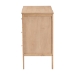 Baxton Studio Lara Dresser - 6-Drawer Bedroom Storage Chest with Laser-Cut Geometric Overlay for Clothing and Organization, Oak Brown - Lara-Natural Wood-Dresser