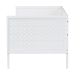 Baxton Studio Lara Twin Daybed - Modern Wood Bed Frame with Wraparound Laser-Cut Decorative Headboard Overlay, White - Lara-White Solid-Daybed-Twin