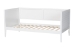 Baxton Studio Lara Twin Daybed - Modern Wood Bed Frame with Wraparound Laser-Cut Decorative Headboard Overlay, White - Lara-White Solid-Daybed-Twin