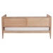 Baxton Studio Lara Twin Daybed - Modern Wood Bed Frame with Wraparound Laser-Cut Decorative Headboard Overlay, Oak Brown - Lara-Natural Wood-Daybed-Twin