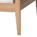 Baxton Studio Lara Twin Daybed - Modern Wood Bed Frame with Wraparound Laser-Cut Decorative Headboard Overlay, Oak Brown - Lara-Natural Wood-Daybed-Twin