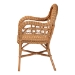 bali & pari Abigale Natural Rattan Dining Chair - Handwoven Wicker Accent Chair with Arms and Openwork Frame for Kitchen or Dining Room - Abigale-Light Honey Rattan-Arm-DC