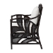 bali & pari Paden Natural Rattan Armchair - Handwoven Wicker Accent Chair with Banana Leaf Frame for Living Room or Sun Room - Paden-Rattan/Coffee Bean-Cushion-CC