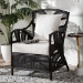 bali & pari Paden Natural Rattan Armchair - Handwoven Wicker Accent Chair with Banana Leaf Frame for Living Room or Sun Room - Paden-Rattan/Coffee Bean-Cushion-CC