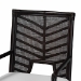 bali & pari Oscar Natural Rattan Dining Chair - Handwoven Wicker Accent Chair with Chevron Back and Armrests for Kitchen or Dining Room - Oscar-Rattan/Coffee Bean-Cushion-DC