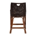bali & pari Petra Natural Rattan Counter Stool - Handwoven Wicker Accent Stool with Wingback Profile and Cutout Handle, Espresso - Petra-Rattan/Coffee Bean-Cushion-CS