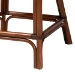 bali & pari Petra Natural Rattan Counter Stool - Handwoven Wicker Accent Stool with Wingback Profile and Cutout Handle, Espresso - Petra-Rattan/Coffee Bean-Cushion-CS
