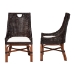 bali & pari Petra Natural Rattan 2-Piece Dining Chair Set - Handwoven Wicker Accent Chair with Wingback Profile and Cutout Handle, Espresso - Petra-Rattan/Coffee Bean-Cushion-DC
