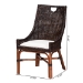bali & pari Petra Natural Rattan 2-Piece Dining Chair Set - Handwoven Wicker Accent Chair with Wingback Profile and Cutout Handle, Espresso - Petra-Rattan/Coffee Bean-Cushion-DC
