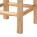bali & pari Rivera Genuine Goat Leather Counter Stool - Rustic Boho Seating with Teak Wood Frame and Natural Hide Upholstery - CGL-01-Goat Leather-CS