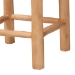 bali & pari Rivera Genuine Goat Leather Bar Stool - Rustic Boho Seating with Teak Wood Frame and Natural Hide Upholstery - BGL-01-Goat Leather-BS