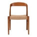 bali & pari Lorena Paper Loom Woven Dining Chair - Mahogany Wood Frame Accent Chair with Curved Back for Kitchen or Dining Room Seating - MD-39914-Honey/Loog-Wooden-DC