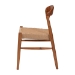 bali & pari Lorena Paper Loom Woven Dining Chair - Mahogany Wood Frame Accent Chair with Curved Back for Kitchen or Dining Room Seating - MD-39914-Honey/Loog-Wooden-DC