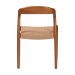 bali & pari Lorena Paper Loom Woven Dining Chair - Mahogany Wood Frame Accent Chair with Curved Back for Kitchen or Dining Room Seating - MD-39914-Honey/Loog-Wooden-DC