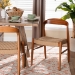 bali & pari Lorena Paper Loom Woven Dining Chair - Mahogany Wood Frame Accent Chair with Curved Back for Kitchen or Dining Room Seating - MD-39914-Honey/Loog-Wooden-DC
