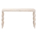 bali & pari Lejane Woven Seagrass Console Table - Handwoven Wicker Waterfall Accent Table with for Entryway, Living Room, or Hallway - MD-39958-White Wash Rustic-Wood-KD/Box-CST