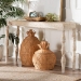 bali & pari Lejane Woven Seagrass Console Table - Handwoven Wicker Waterfall Accent Table with for Entryway, Living Room, or Hallway - MD-39958-White Wash Rustic-Wood-KD/Box-CST