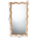 bali & pari Hasana Natural Rattan Floor Mirror - Scalloped Frame Full Length Accent Mirror for Bedroom or Entryway - WS242-Natural-Rattan-Mirror
