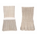 bali & pari Sara Natural Rattan 2-Piece Dining Chair Set - Handwoven Wicker Accent Chair with Scalloped Skirt Base and Tall Backrest - Sara-White Wash Rattan-Cushion-DC